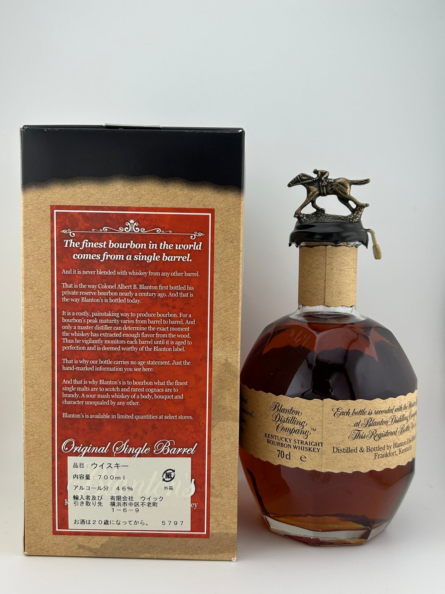 BLANTON'S THE ORIGINAL SINGLE BARRET BOURBON WHISKY